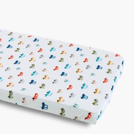 Bisoo The Magic Sheet 16x32 in / 40x80 cm - Fully Waterproof Fitted Sheet 2in1: Jersey Cotton Bed Sheet & Mattress for Pram, Stroller, Bassinet - Soft, Breathable, Silent, Oeko-Tex, Cars