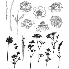 Tim Holtz Cling Stamps 7"X8.5"-Mini Bouquet