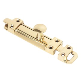Dzina Sliding Surface Door Tower Bolt 200mm x 38mm (8 x 1. 1/2 Inch) Polished Brass Pack of 2