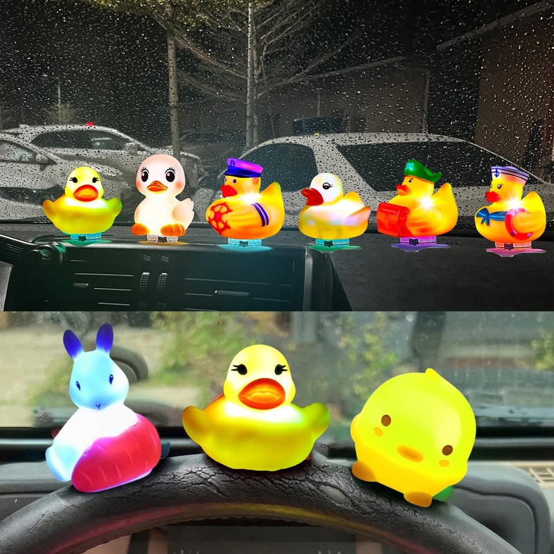 20 PCS Light Up Duck Plug, 16 Luminous Modes Mount,