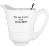 Mud Pie 4551021 80 oz Ceramic Bloody Mary Pitcher Set,