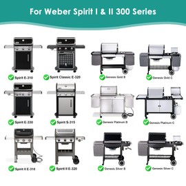 6787 Full Size Griddle for Weber Spirit II 300 Flat Top Grill Griddle Insert for Weber Spirit I & II 300 GS4 Grill Replacement Parts E310 S310 E320 S320 7638 7639 Carbon Steel
