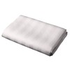 White Satin Stripe Shower Curtain Polyester Fabric - VARIOUS SIZES
