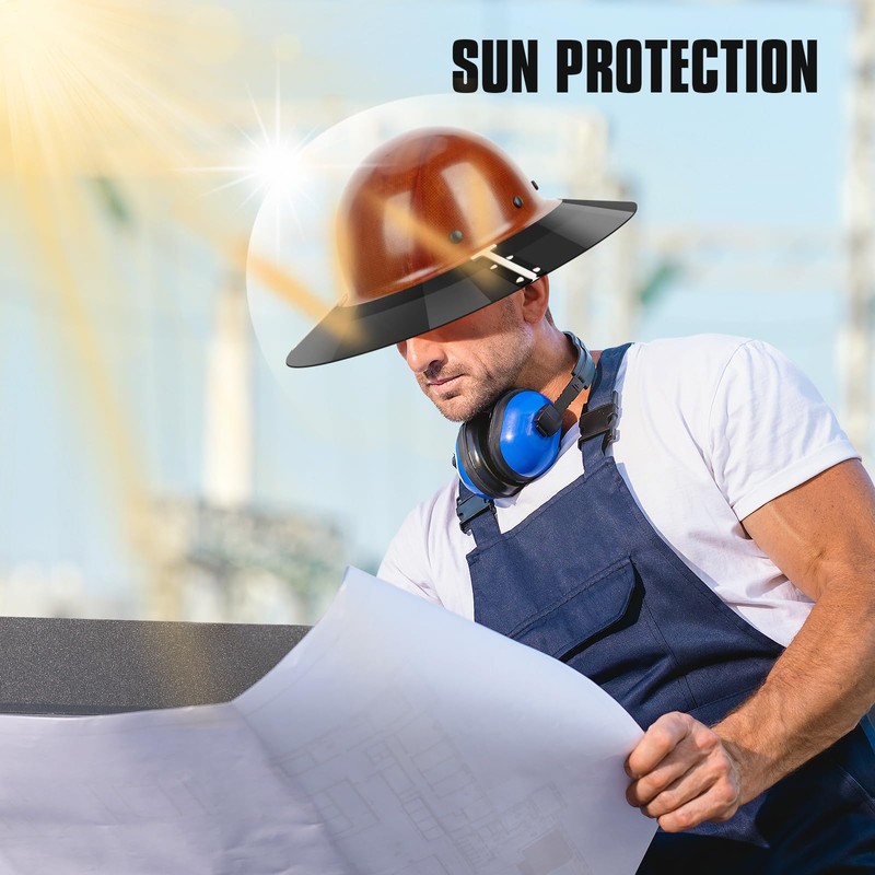 Glosaie Hard Hat Visor Compatible with AFP Full Brim Hard