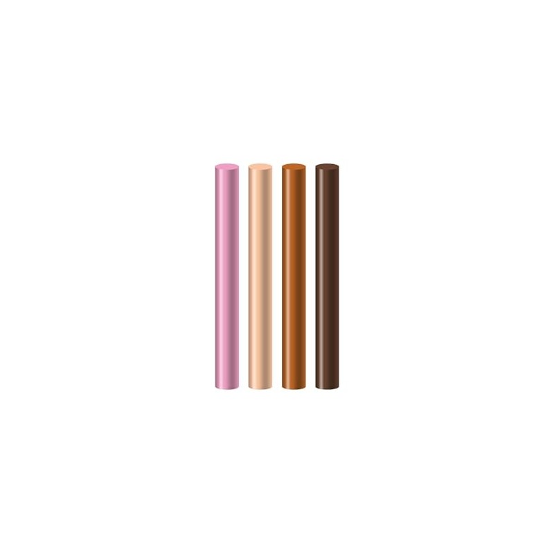 Seccorell - 4 colour sticks "skin colour": dark brown, red
