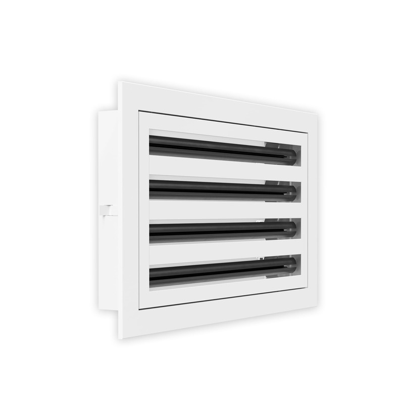 QuietCool 14x8 Modern Design AC Grille - Aluminum White -