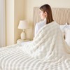 NEWCOSPLAY NEWCOSPLAY Throw Blanket for Couch Ivory Super Soft Flannel