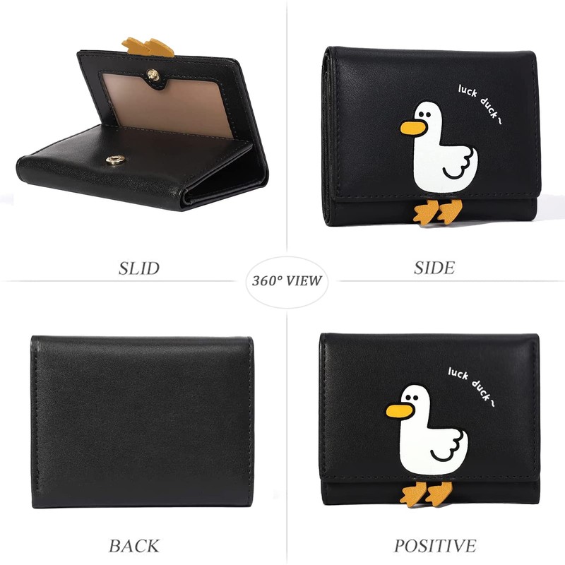 Favydov Cute Copmact Small Wallet for Women Girls Trifold Card