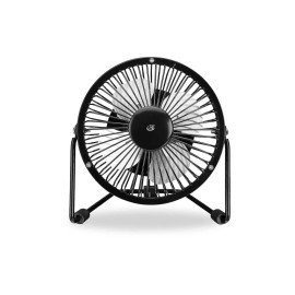 GPX Mini 4" USB Personal Fan in Black, Compatible with Computers, Laptops & Port