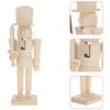 Ciieeo Wooden Nutcracker Craft Wooden Nutcracker Graffiti Unpainted Wooden Nutcrackers