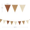32Ft Brown Party Decorations Boho Pennant Banner Ombre Brown Fabric