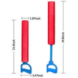 Foam Water Shooter, 4 Pack Water Guns Water Blaster for Swimming Pool Beach Summer Outdoor, Water Squirt Guns Toys Set Up to 31ft for Boys Girls Adults