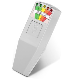 aikoolwer Handheld 5 LED EMF Magnetic Field Ghost Hunting Detector Electromagnetic Paranormal Equipment Tester White