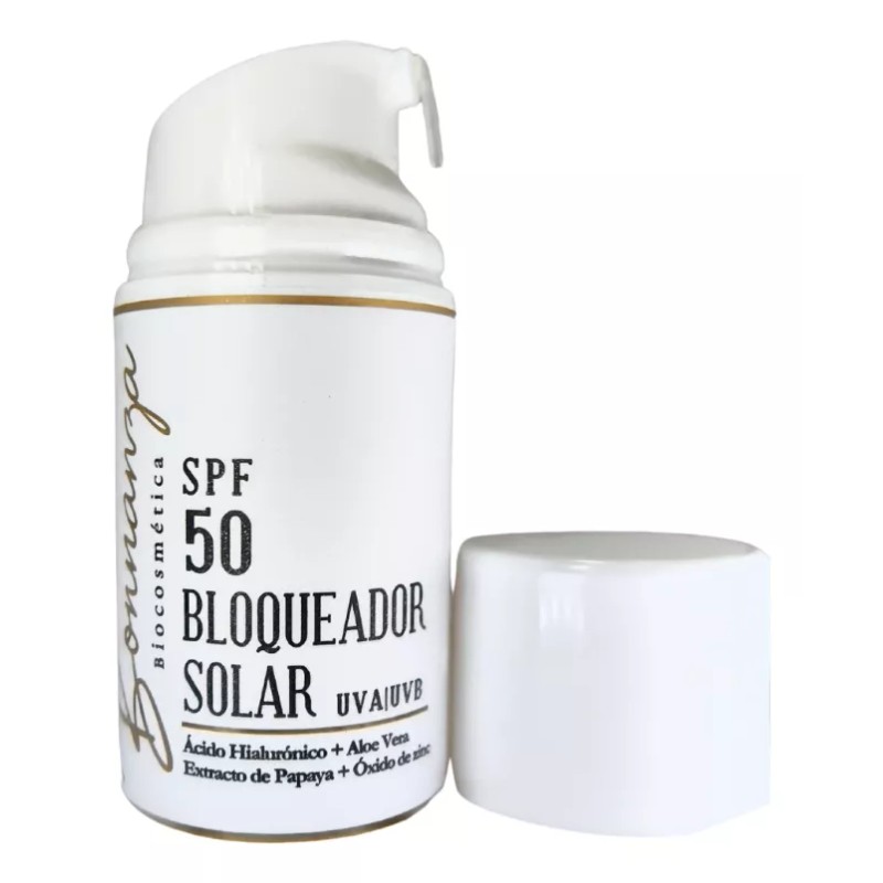 Bonnanza Protector Solar Vegano Facial Crema Con Ácido Hialurónico