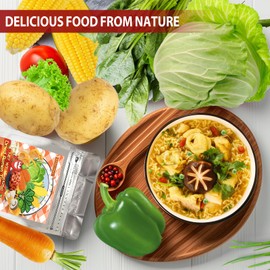 15Oz Freeze Dried Ramen Toppings Goji Vegetable Mix- 9 All Natural Dehydrated Veggies with Goji Berries, Non-GMO, Non Additive, Dry Vegetable Mixed for Noodles, Soups, Camping, and Emergency Food