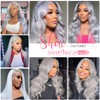 Smartinnov Grey Human Hair Wig Glueless 13x4 HD Transparent Lace