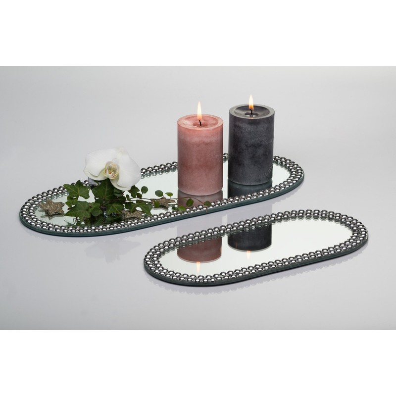 Sandra Rich Glory Glass Plate Oval 1 cm Diameter 30.0