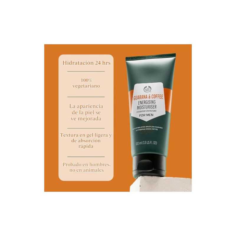 The Body Shop Men's Guarana and Coffee Energizing Moisturizer, 100%