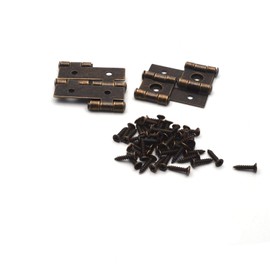 Antrader 2-Inch Retro Style Folding Double Acting Screen Hinge Bronze Tone Pack of 12