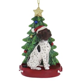 German Shorthaired Pointer With Resin Christmas Tree Ornament For Personalization
