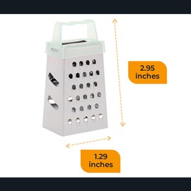 Tiny Size Box Grater with Magnet - Pack of 3 - Travel Mini Grater for Chocolate and Garlic - Small Cheese and Ginger Grater
