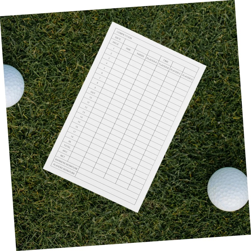 BESPORTBLE 35pcs Golf Score Tracker White Coated Paper Scoreboard for