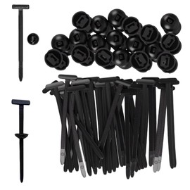 100 Pcs Nylon Universal Cable Tie Buckle,Nylon Zip Ties With Pin & Button Design Plastic Cable Ties Tool,Used for automotive under-engine guards,Wing liners,Motorcycles,Furniture,Fixing ties (100)