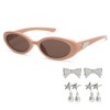 GIGIMOTTE Retro Oval Sunglasses for Women Men Trendy Small 90s