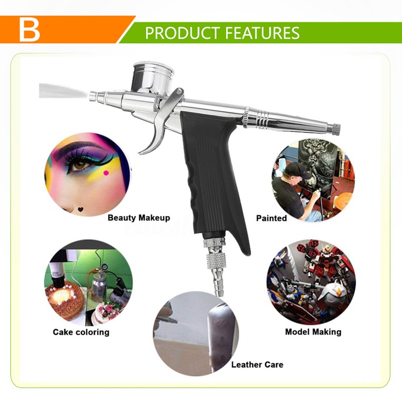 Airbrush Compressor Kit Dual Action Spray Air Brush Set Tattoo
