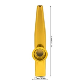 Kazoo Musical Instrument for Music Lovers Aluminum Kazoo Nosing Solo Whistle Band Party Accompaniment Whistle (Gold)