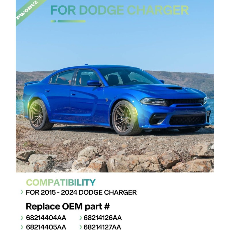 Lemon Green LED Side Marker Lights for Dodge Charger 2015