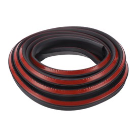 Motoforti Universal Car Weatherstrip Door Weather Stripping Self Adhesive Weather Seal Strip for Trunk Window, 16.4Ft, P-Shape, EPDM Rubber, Black