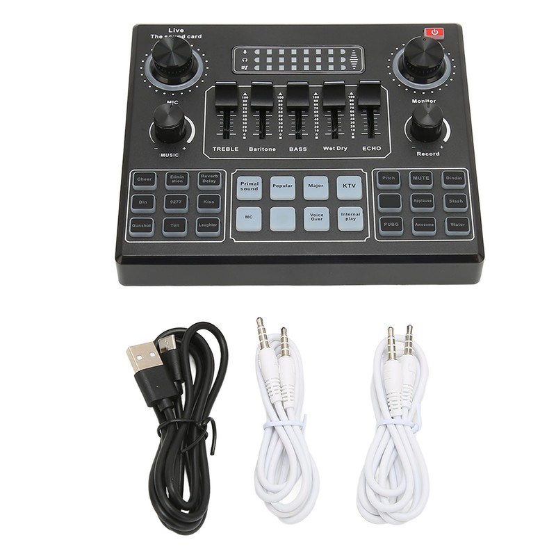 Live Sound Card Multiple Sound Effects Voice Changing External Mini