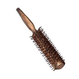 SAFIGLE Boar Bristle Curling Hair Brush Wooden Roller Comb for Wet and Dry Hair Gentle Detangling with Scalp Massage Styling