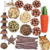 Juguetes para Masticar hámster, 24 Piezas