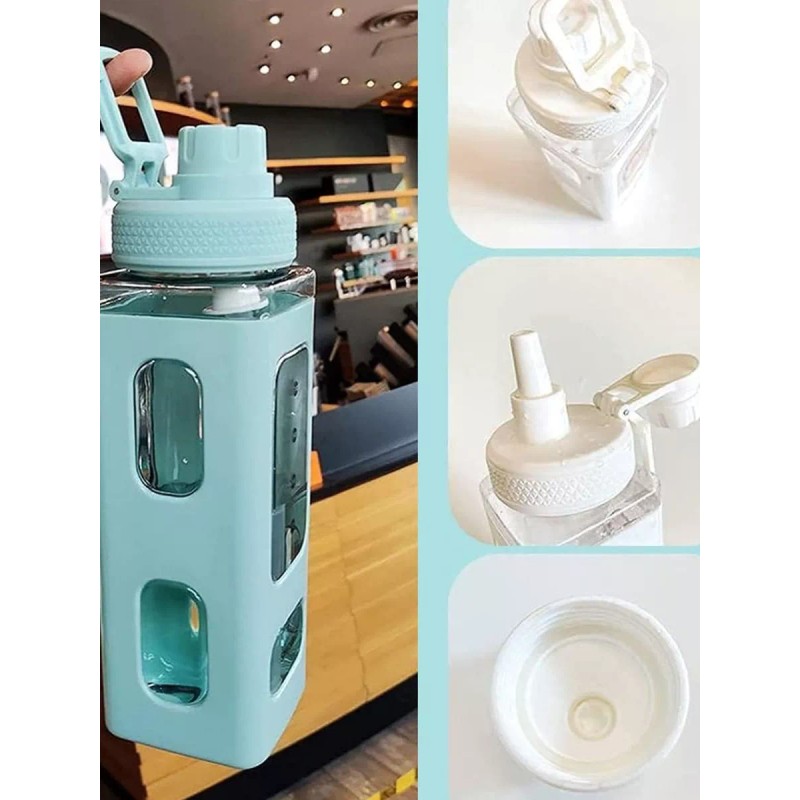 Maíz Botella Cilindro Agua Portatil Popote Deportiva Gym Sport