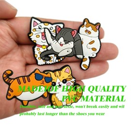 Amazleer 18-Piece Shoe Charms Shoe Charms for Crocs Badge Cartoon Cat Paw Bones DIY Decoration for Shoes Gifts, Plastic, Agate
