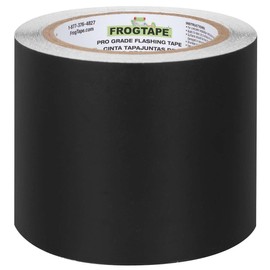 FROGTAPE Pro Grade Flashing Tape for Windows & Doors - All Weather & UV Resistant Flashing Tape with Advanced Acrylic Adhesive - 10 mils - 3.75 Inch Width - 30 Foot Roll - Black