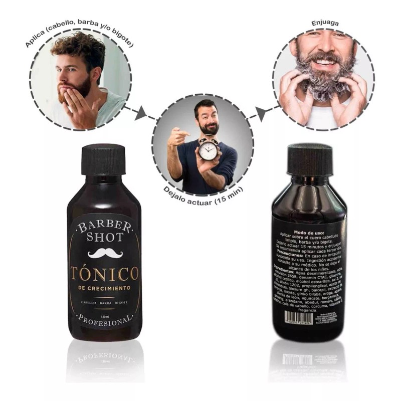 Kolor Shot Tratamiento Bergamota Crecimiento Barba Cabello Barber Shot