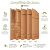 Ekena Millwork LVSL0012BL 3" Lifetime Vinyl Shutter-Lok's, Black (12/Bag), Count