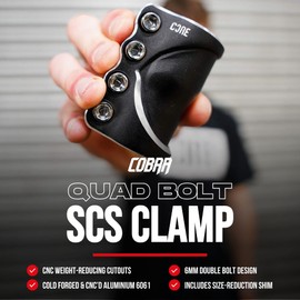 CORE Cobra Stunt Scooter SCS Clamp Super Lightweight 4x Bolt Scooter Clamp for Kids Stunt Scooters, Kids, Teenagers and Adults, Oversized SCS Compression for Scooters - Black (2 Colours)
