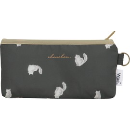 Wpc. 7409-171-002 Rain Umbrella, Folding Umbrella, Cats, Mini, Charcoal, Women's, 19.7 inches (50 cm), Rain or Shine, Cats, Compact, Convenient to Carry, Storage Bag, Pouch Type, Adult Cute, For Work