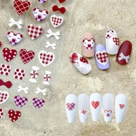 Lovely Heart Sweet Sweet Sweet Nail Sticker / 러블리 하트 사탕 달콤 스위트 네일스티커