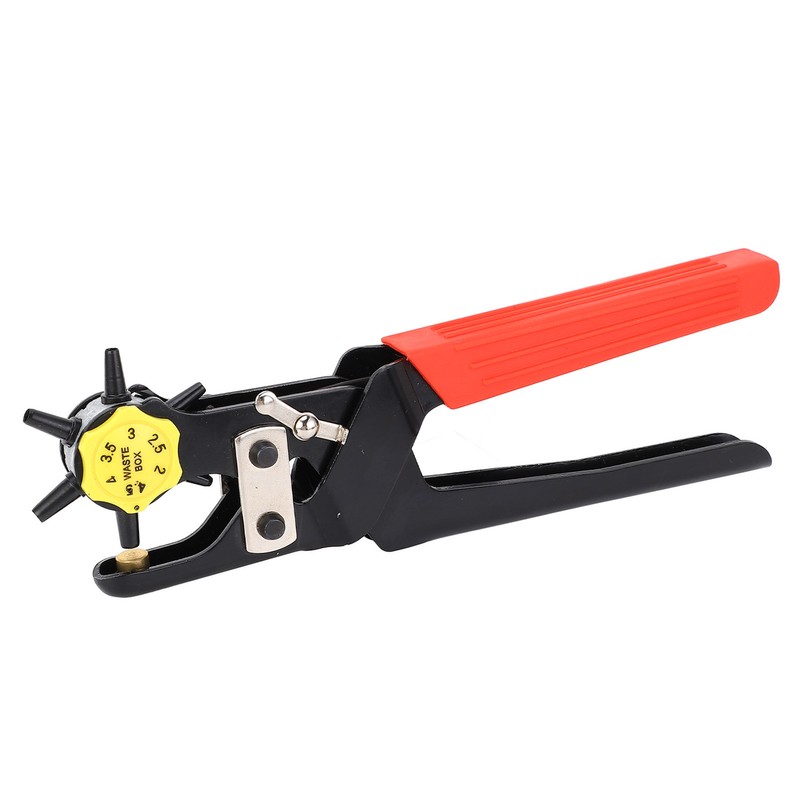 Leather Belt Hole Puncher Heavy Duty Plated Steel 6 Holes