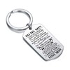 Waeceip Son Keychain Gift from Dad Mom Inspirational Gifts Family