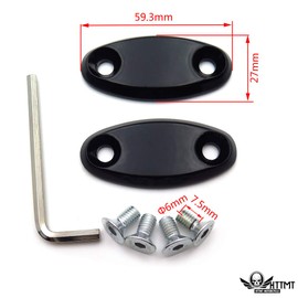 XKMT- Black Mirror Block Off Base Plates Compatible With Cbr 600 F4 F4I 900 Rr 929 954 1000Rr