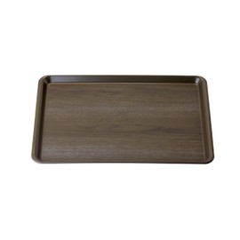 Homey Plastic Industries ETL4901 Tray, Heat Resistant PP Long Angle Tray (Small), Wood Grain, 14.0 x 9.7 x 0.7 inches (356 x 247 x 17 mm), PP Resin