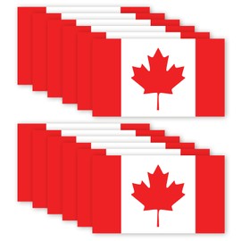 12 Pcs Canada Flag Stickers Canada Day Decorations, Vinyl Maple Leaf World Cup Decal Stickers Waterproof Canadian Flag Stickers for Car Truck Bumper