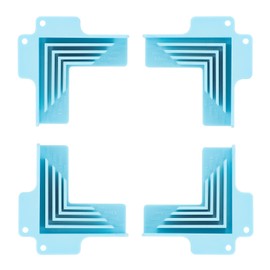 Briartw 4pcs/Set Corner Guides for Chipboard Boxes,L-Shape Cardboard Box Corner Assembly Clamps for Box Making,Cartonnage Corner Holding Tool Work With 3 mm, 2 mm, 1.5 mm, and 1 mm Wide Chipboard,Blue