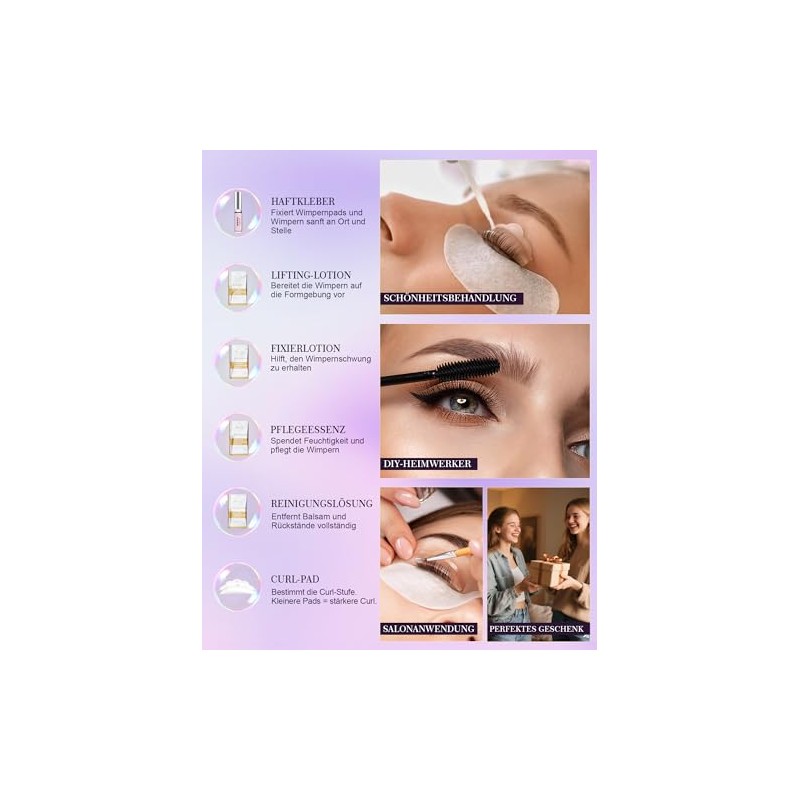 FloraForge Professional Lash Lifting Set - Long-Lasting Natural Curl